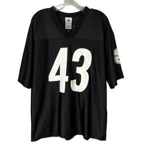 NFL Pittsburgh Steelers Polamalu Football Jersey Mens Large Black #43